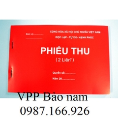 Phiếu thu 2 liên 100 tờ A5