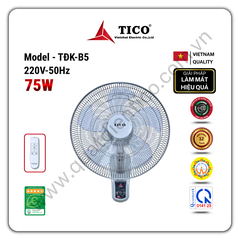 Quạt treo điều khiển TĐK-B5 - Công suất 75W - Sải cánh 450mm