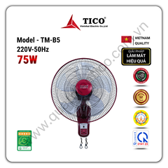 Quạt treo 2 dây TM-B5 - Công suất 75W - Sải cánh 450mm
