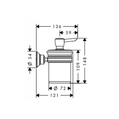 Bình đựng xà phòng HAFELE Axor 580.38.051