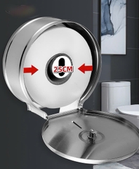 Hộp đựng giấy vệ sinh cuộn lớn inox 304 bóng Miken MK-3088