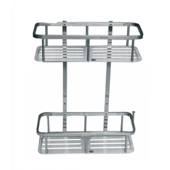 Kệ nhà tắm thẳng 2 tầng inox 304 mờ