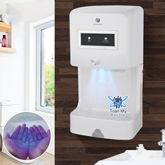 Máy sấy tay tự động cảm ứng giá rẻ SAFEVN SF-6 - 800W, khay đựng nước, sấy nóng, lạnh