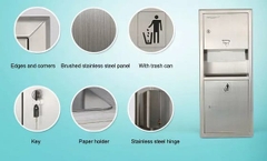 Hộp đựng giấy âm tường inox  interhasa-HSD-E 728