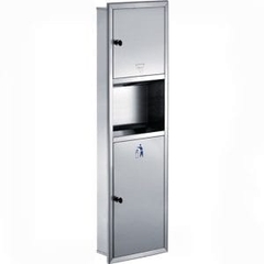 Hộp đựng giấy âm tường kèm thùng đựng rác inox  interhasa-HSD-E90512