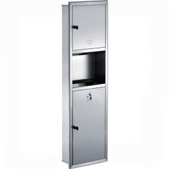Hộp đựng giấy âm tường kèm thùng đựng rác inox  interhasa-HSD-E90512