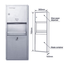 Hộp đựng giấy âm tường inox  interhasa-HSD-E 728
