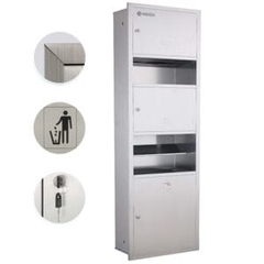 Hộp đựng giấy âm tường, máy sấy tay , thùng  Rác, interhasa-HSD-E 738M