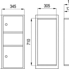 Hộp đựng giấy vệ sinh âm tường interhasa-HSD-E 833- Inox