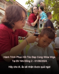Ngày hội tuổi thơ tại Bệnh viện Nhi Đồng 2: Wina Wigs cắt tóc miễn phí và tặng tóc giả cho bệnh nhi