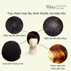 Tóc Giả Nguyên Đầu Trung Niên Bằng Tóc Thật | Wina Wigs