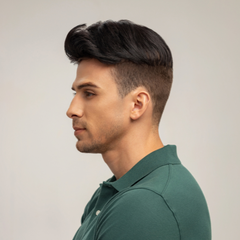 Tóc Giả Nam Che Phủ Đỉnh - Mái Undercut Nâu Đen