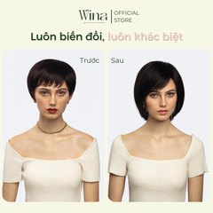 Tóc Giả Nữ Nguyên Đầu Bằng Tóc Thật Bob Ngắn Full Kim