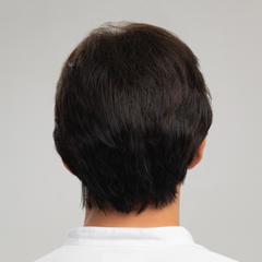 Tóc Giả Nam Nguyên Đầu - Side Part Vuốt Rủ 7/3 Nâu Đen