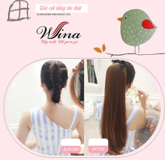 Tóc Cột Quặm Tóc Thật 60cm TCT-03 | Shop Tóc Giả Wina Wigs