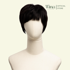 Tóc Giả Nguyên Đầu Tém Bằng Tóc Thật Nâu Đen | Wina Wigs