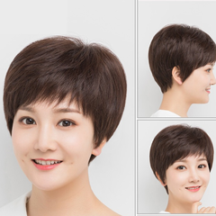 Tóc Giả Nữ Nguyên Đầu - Kiểu Tém Tầng Trung Niên | Wina