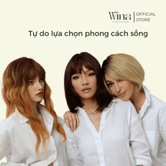 Tóc Giả Nguyên Đầu Nữ Dài Bằng Tóc Thật Thẳng Nâu Sẫm 50cm