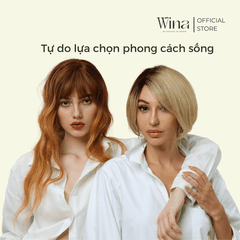 Tóc Giả Nguyên Đầu Nữ Đẹp Bằng Tóc Thật Tém Bob Ombre Vàng