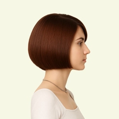 Tóc Giả Nữ Nguyên Đầu - Siêu Da Bằng Tóc Thật Dài 25cm Chải Ngôi 7/3 | Wina