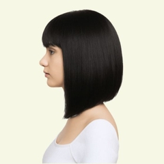 Tóc Giả Nữ Nguyên Đầu - Siêu Da 4D Ngắn Cúp Ngang Vai Dài 35cm | Wina