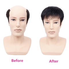 Tóc Giả Nam Che Hói - Kiểu Mohican Bằng Tóc Thật | Wina
