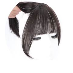 Tóc Mái Thưa Bằng Tóc Thật - Da 3D Xoáy Ngôi Ngang Dài 30cm | Wina