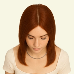 Tóc Giả Che Hói Đỉnh Đầu Nữ - Hai Mái Siêu Da 4D Dài 35cm | Wina