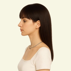 Tóc Giả Che Hói Đỉnh Đầu Nữ - Mái Thưa Siêu Da 4D Dài 35cm | Wina