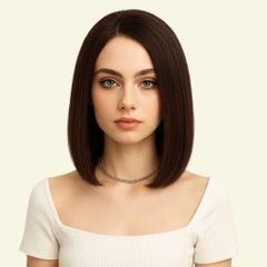 Tóc Giả Nữ Nguyên Đầu - Hai Mái Chải Ngôi 7/3 Siêu Da Đầu Dài 35cm | Wina