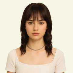 Tóc Giả Che Hói Đỉnh Đầu Nữ - Mái Thưa Xoăn Lọn Siêu Da 4D Dài 35cm | Wina