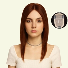 Tóc Giả Che Hói Đỉnh Đầu Nữ - Hai Mái Siêu Da 4D Dài 35cm | Wina