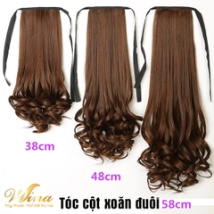 Tóc Cột Tơ Xoăn Đuôi 48cm Tơ Nhân Tạo D15