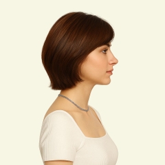 Tóc Giả Nữ Nguyên Đầu - Kiểu Tém Bob Hai Mái Ngôi Giữa Siêu Da 3D | Wina