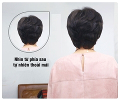 Tóc Giả Nữ Nguyên Đầu - Kiểu Tém Trung Niên Siêu Da Bằng Tóc Thật | Wina