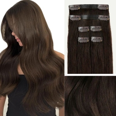 Combo 4 Tóc Kẹp Nâu Sậm