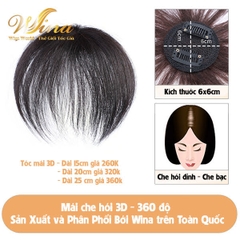 Mái Thưa Phủ Đỉnh 3D Xoáy Bằng Tóc Thật 30cm