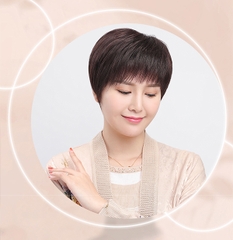 Tóc Giả Nữ Nguyên Đầu - Trung Niên Kiểu Tém Bằng Tóc Thật Siêu Da | Wina