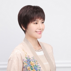 Tóc Giả Nữ Nguyên Đầu - Trung Niên Kiểu Tém Bằng Tóc Thật Siêu Da | Wina