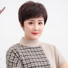 Tóc Giả Nữ Nguyên Đầu - Kiểu Tém Bằng Tóc Thật Da Xoáy Đỉnh | Wina