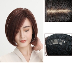 Tóc Giả Nữ Nguyên Đầu - Siêu Da Bằng Tóc Thật Dài 25cm Chải Ngôi 7/3 | Wina