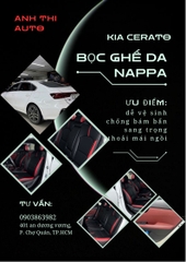 Bọc ghế da Nappa xe Kia Cerato