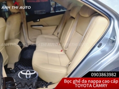 BỌC GHẾ DA CHO XE TOYOTA CAMRY 2010 | MÀU KEM