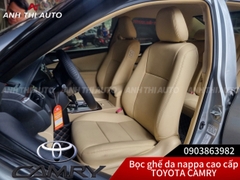 BỌC GHẾ DA CHO XE TOYOTA CAMRY 2010 | MÀU KEM