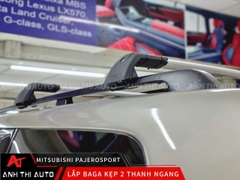Baga Kẹp 2 Thanh Ngang Trên Mui Xe Mitsubishi Pajero Sport