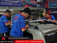 Baga Kẹp 2 Thanh Ngang Trên Mui Xe Mitsubishi Pajero Sport
