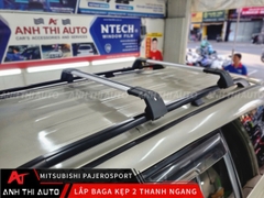 Baga Kẹp 2 Thanh Ngang Trên Mui Xe Mitsubishi Pajero Sport