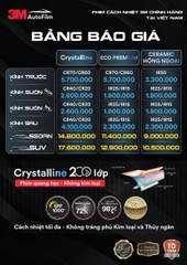 Phim Cách Nhiệt 3M Crystalline Chính Hãng Tại TP.HCM | Cách Nhiệt Cao Cấp Cho Ô Tô
