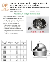 Chụp thông hơi D200 ( chuẩn inox 304)