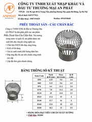 Quả cầu chắn rác inox 304